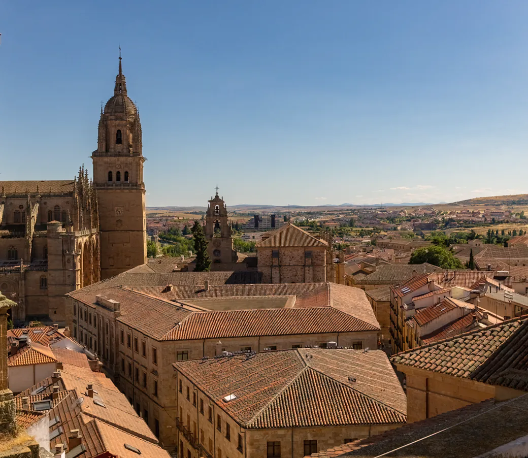 Vista panorámica de Salamanca con la catedral al fondo